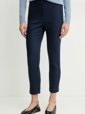 Patrizia Pepe spodnie damskie kolor granatowy fason cygaretki medium waist 8P0699 A543