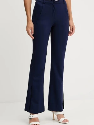 Patrizia Pepe spodnie damskie kolor granatowy szerokie medium waist 8P0754 A623