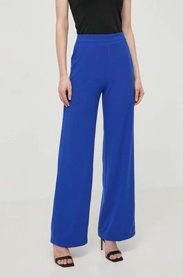 Patrizia Pepe spodnie damskie kolor niebieski szerokie high waist 2P1603 A049