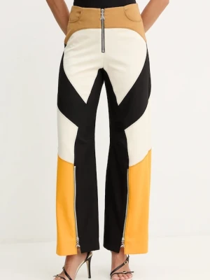 Patrizia Pepe spodnie damskie kolor pomarańczowy proste high waist 2P1728 A498