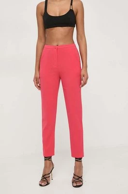Patrizia Pepe spodnie damskie kolor różowy dopasowane high waist 8P0585 A6F5