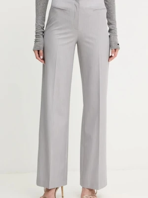 Patrizia Pepe spodnie damskie kolor szary szerokie high waist 2P1725 A498