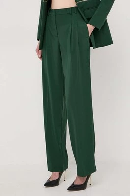 Patrizia Pepe spodnie damskie kolor zielony proste high waist 8P0598 A6F5