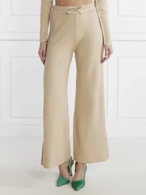 Patrizia Pepe Spodnie dzianinowe | Relaxed fit | z dodatkiem wełny