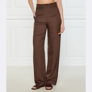 Patrizia Pepe Spodnie | flare fit | z dodatkiem lnu