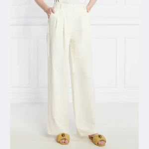 Patrizia Pepe Spodnie | Regular Fit | z dodatkiem lnu