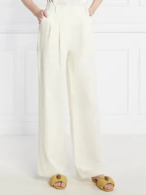 Patrizia Pepe Spodnie | Regular Fit | z dodatkiem lnu