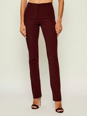Patrizia Pepe Spodnie | Slim Fit bordowy