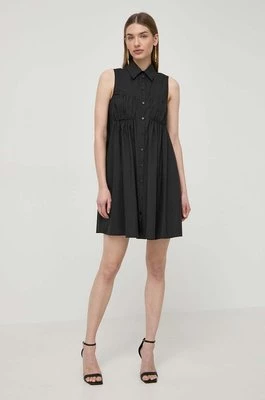 Patrizia Pepe sukienka bawełniana kolor czarny mini rozkloszowana 2A2793 A9B9