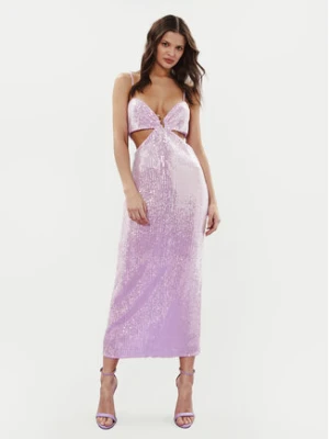 Patrizia Pepe Sukienka koktajlowa 2A2710/A394-M505 Fioletowy Regular Fit