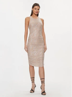Patrizia Pepe Sukienka koktajlowa 8A1324/J197-B799 Beżowy Slim Fit