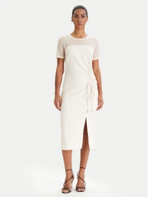 Patrizia Pepe Sukienka koktajlowa 8A1596/A701-W409 Écru Regular Fit