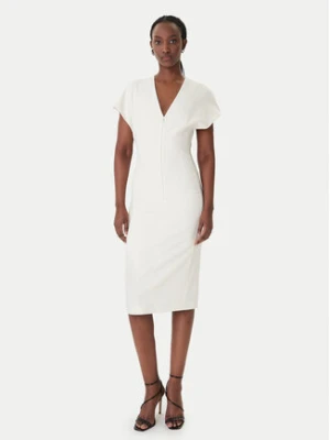 Patrizia Pepe Sukienka koktajlowa 8A1663/A6F5-W409 Écru Regular Fit