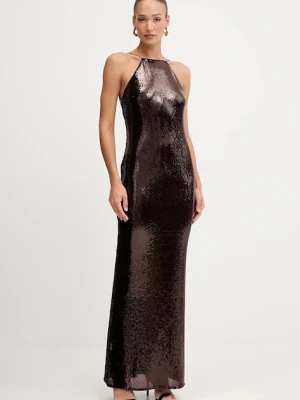 Patrizia Pepe sukienka kolor bordowy maxi prosta 8A1567 J326
