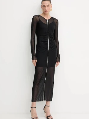 Patrizia Pepe sukienka kolor czarny maxi dopasowana 8A1502 J329