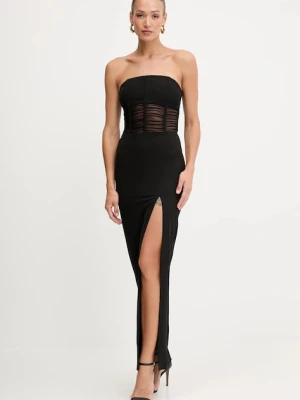 Patrizia Pepe sukienka kolor czarny maxi dopasowana 8A1552 A454