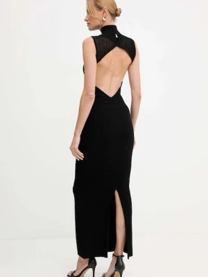 Patrizia Pepe sukienka kolor czarny maxi dopasowana 8A1555 K143