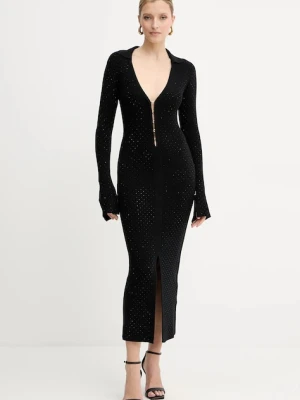 Patrizia Pepe sukienka kolor czarny midi dopasowana 8A1510 K270