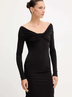 Patrizia Pepe sukienka kolor czarny mini dopasowana 2A2964 J333