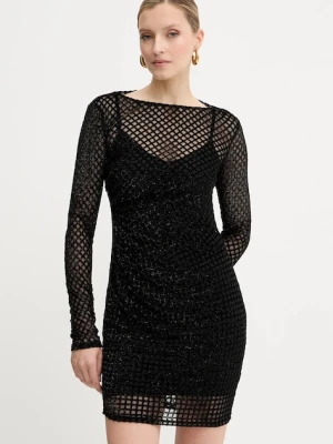 Patrizia Pepe sukienka kolor czarny mini dopasowana 8A1579 A638