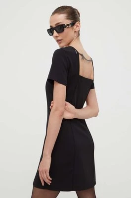 Patrizia Pepe sukienka kolor czarny mini prosta