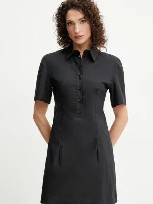 Patrizia Pepe sukienka kolor czarny mini rozkloszowana 2A2899 A570