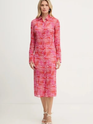 Patrizia Pepe sukienka kolor czerwony midi prosta 8A1662 A725