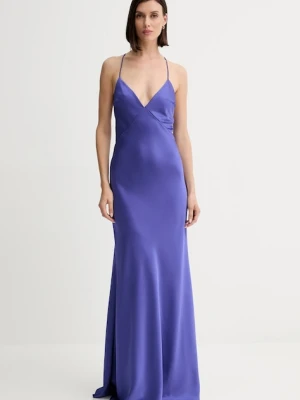 Patrizia Pepe sukienka kolor fioletowy maxi dopasowana 8A1565 A563