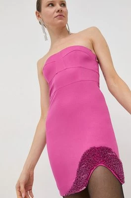 Patrizia Pepe sukienka kolor fioletowy mini dopasowana