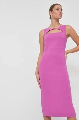 Patrizia Pepe sukienka kolor fioletowy mini dopasowana