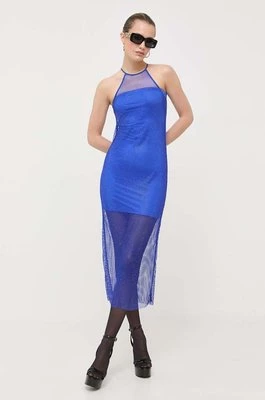 Patrizia Pepe sukienka kolor niebieski midi dopasowana 8A1011 A9U8