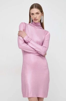 Patrizia Pepe sukienka kolor różowy mini prosta 8A1302 J179