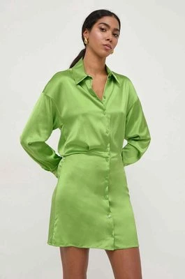 Patrizia Pepe sukienka kolor zielony mini rozkloszowana 8A1260 A644