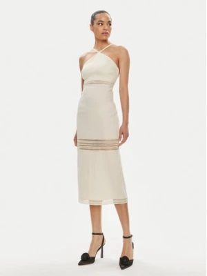 Patrizia Pepe Sukienka letnia 2A2729/A268-W362 Écru Slim Fit