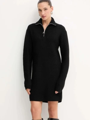 Patrizia Pepe sukienka z dodatkiem wełny