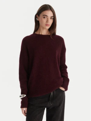 Patrizia Pepe Sweter 2K0326/K293-M536 Bordowy Regular Fit