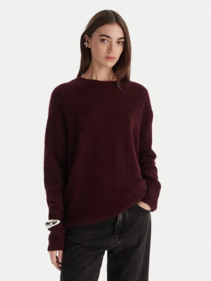 Patrizia Pepe Sweter 2K0326 / K293-M536 Bordowy Regular Fit