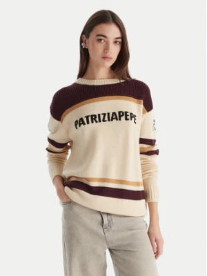 Patrizia Pepe Sweter 2K0352/K298-YA34 Écru Regular Fit