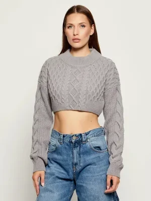 Patrizia Pepe Sweter | Cropped Fit | z dodatkiem wełny