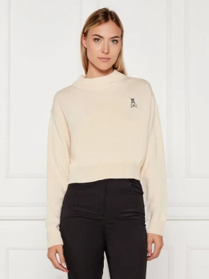 Patrizia Pepe Sweter | Cropped Fit | z dodatkiem wełny