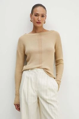 Patrizia Pepe sweter damski kolor beżowy lekki 8K0236 K1QZA