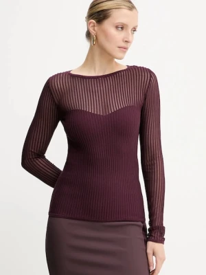 Patrizia Pepe sweter damski kolor fioletowy lekki 8K0305 K143