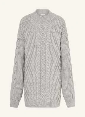 Patrizia Pepe Sweter Oversized Z Dodatkiem Alpaki grau