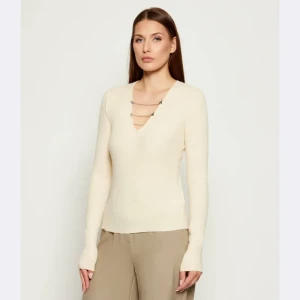 Patrizia Pepe Sweter | Slim Fit | z dodatkiem wełny