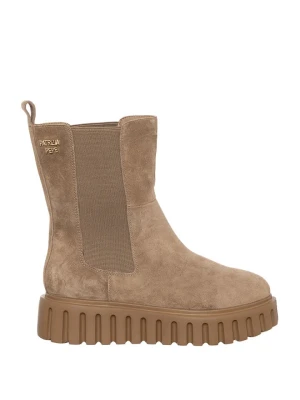 Patrizia Pepe Sztyblety w kolorze beżowo-czarnym rozmiar: 41