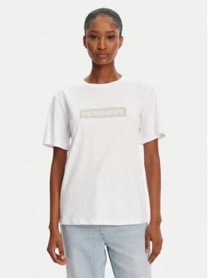 Patrizia Pepe T-Shirt 2M4422/J274-W146 Biały Regular Fit