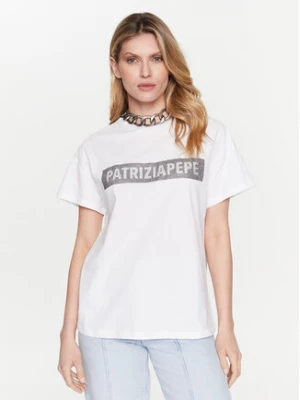 Patrizia Pepe T-Shirt 8M1460/J074-W103 Biały Regular Fit