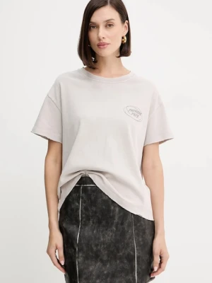 Patrizia Pepe t-shirt bawełniany damski kolor beżowy 8M1714 J128