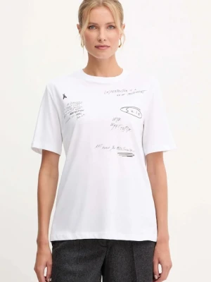 Patrizia Pepe t-shirt bawełniany damski kolor biały 2M4521 J365