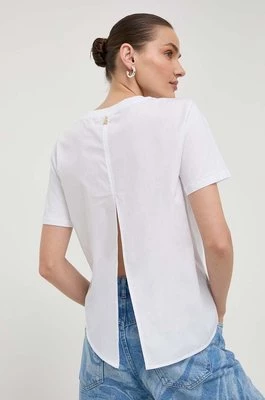 Patrizia Pepe t-shirt bawełniany damski kolor biały 2M4378 J111